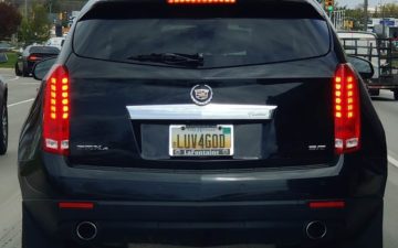 LUV4GOD - Vanity License Plate by Busted Ride