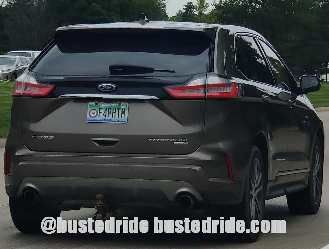 F4PHTM - Vanity License Plate by Busted Ride