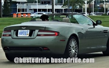 KOPITE7 - Vanity License Plate by Busted Ride
