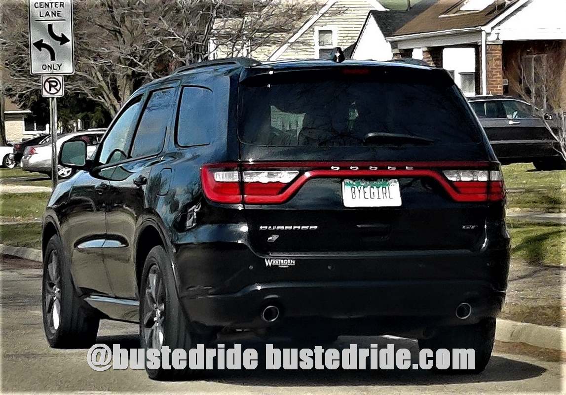 BYE GIRL - Vanity License Plate by Busted Ride