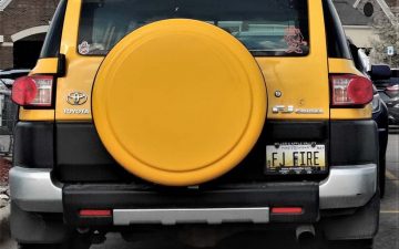 FJ FIRE - Vanity License Plate by Busted Ride