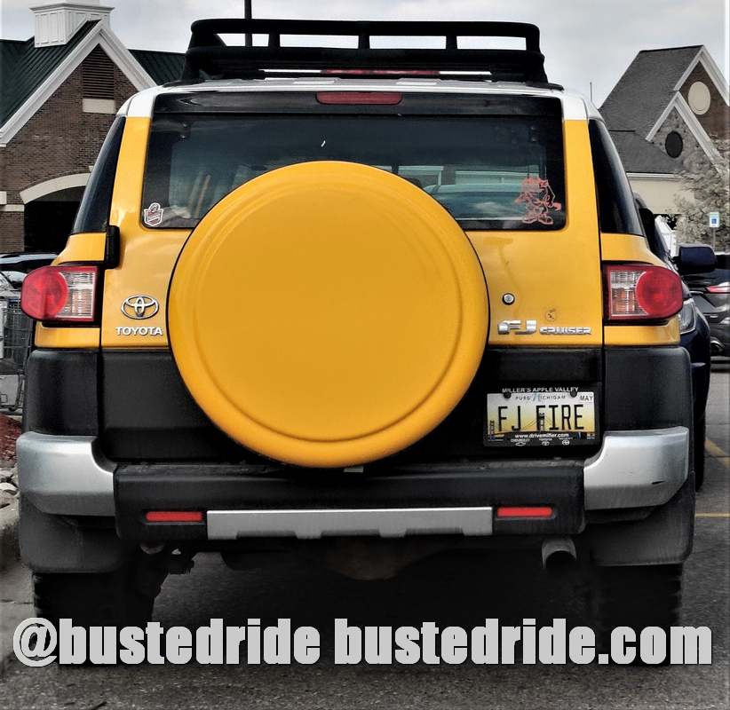 FJ FIRE - Vanity License Plate by Busted Ride