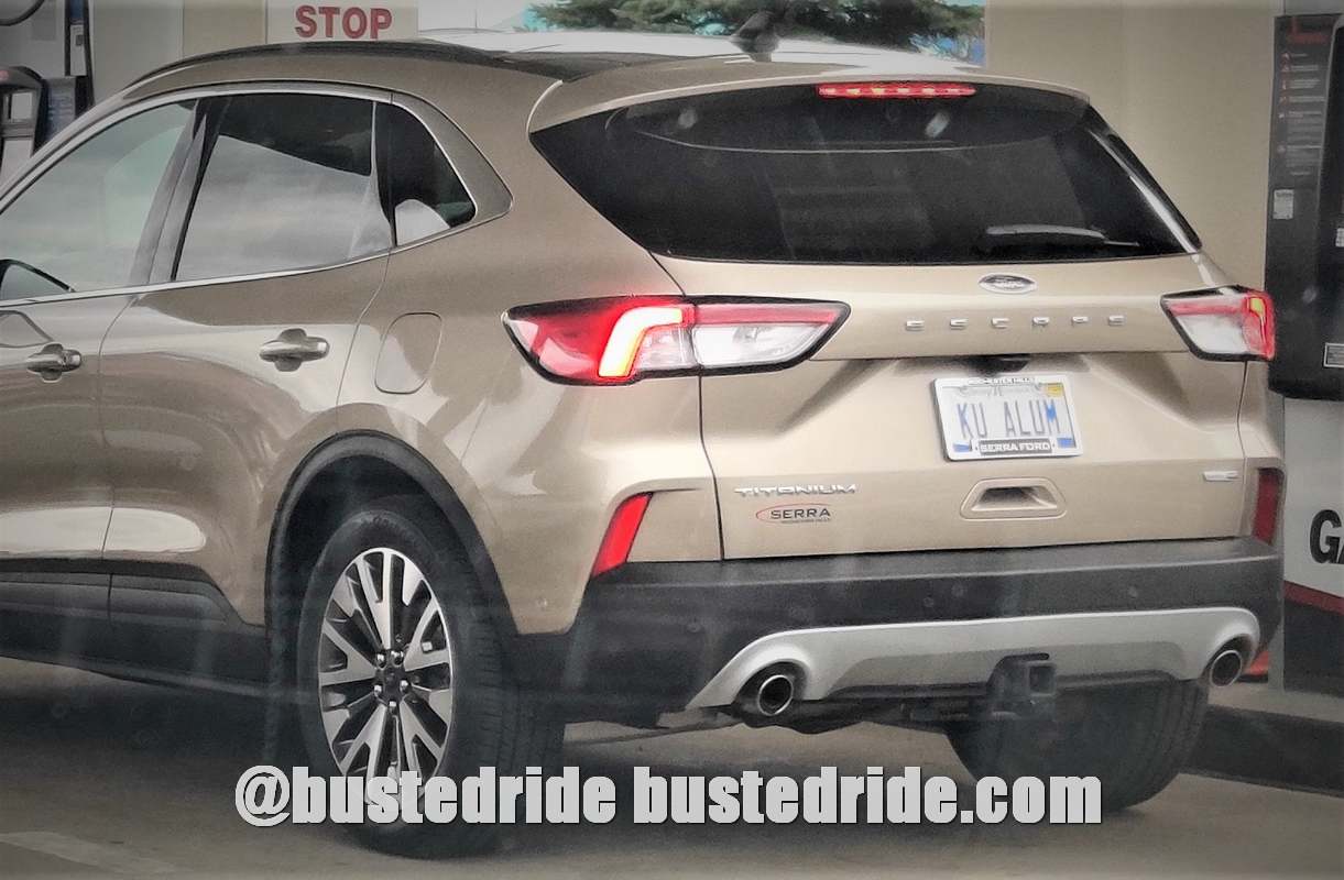 KU  ALUM - Vanity License Plate by Busted Ride