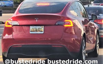 TESLA01 - Vanity License Plate by Busted Ride
