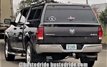4FISHIN - Vanity License Plate by Busted Ride