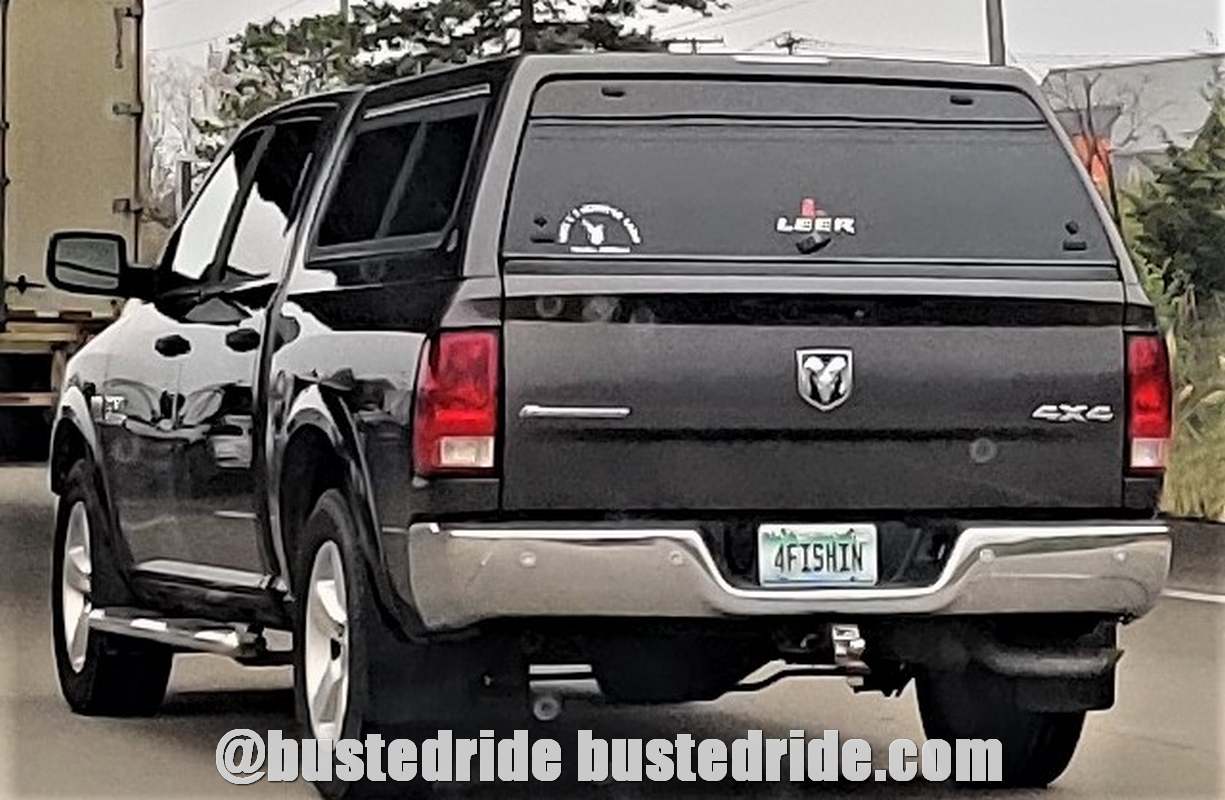 4FISHIN - Vanity License Plate by Busted Ride