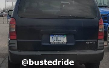 AGILITY - Vanity License Plate by Busted Ride