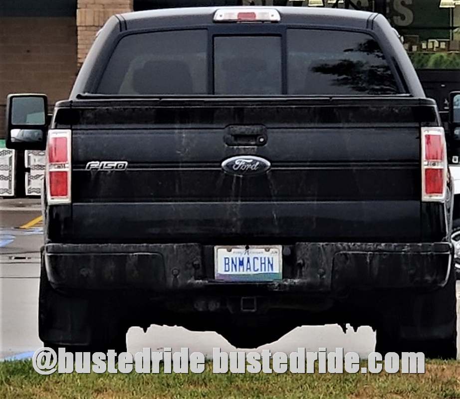 BNMACHN - Vanity License Plate by Busted Ride