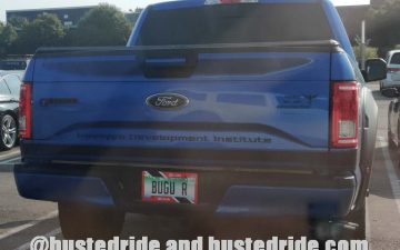 BUGU R - Vanity License Plate by Busted Ride