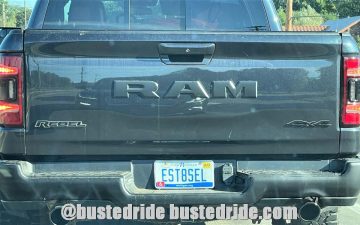 EST8SEL - Vanity License Plate by Busted Ride