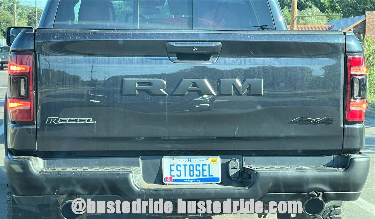 EST8SEL - Vanity License Plate by Busted Ride