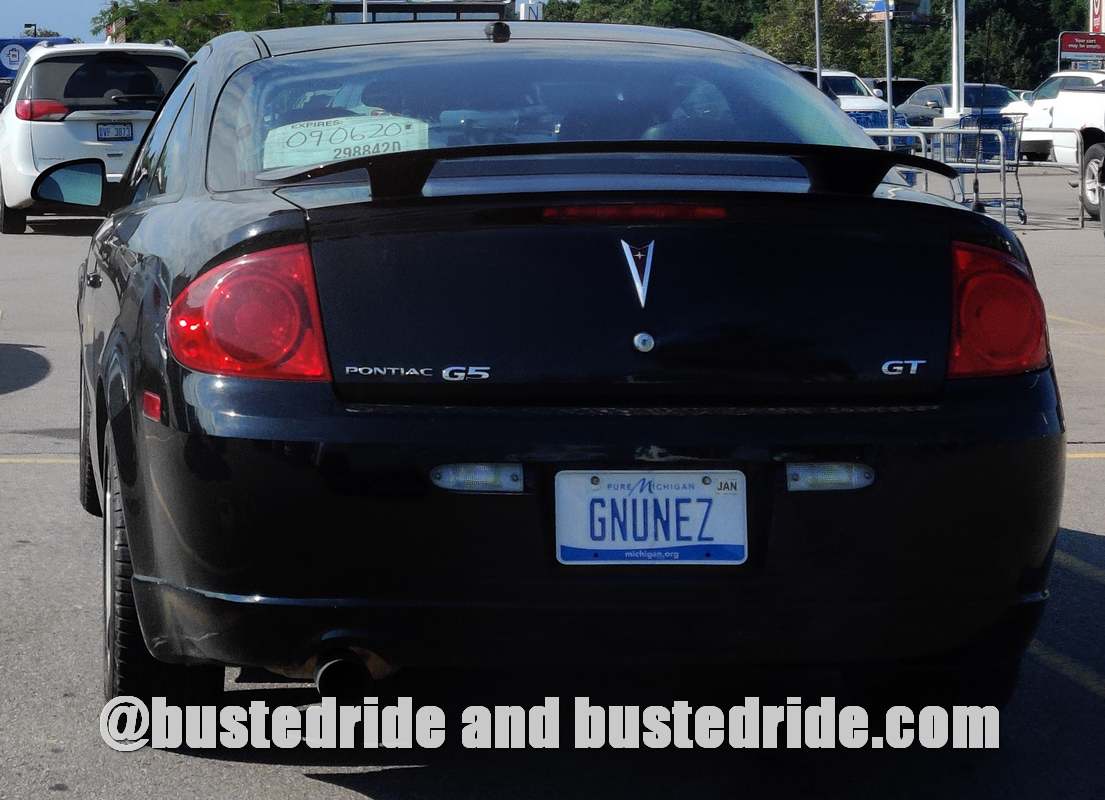 GNUNEZ - Vanity License Plate by Busted Ride