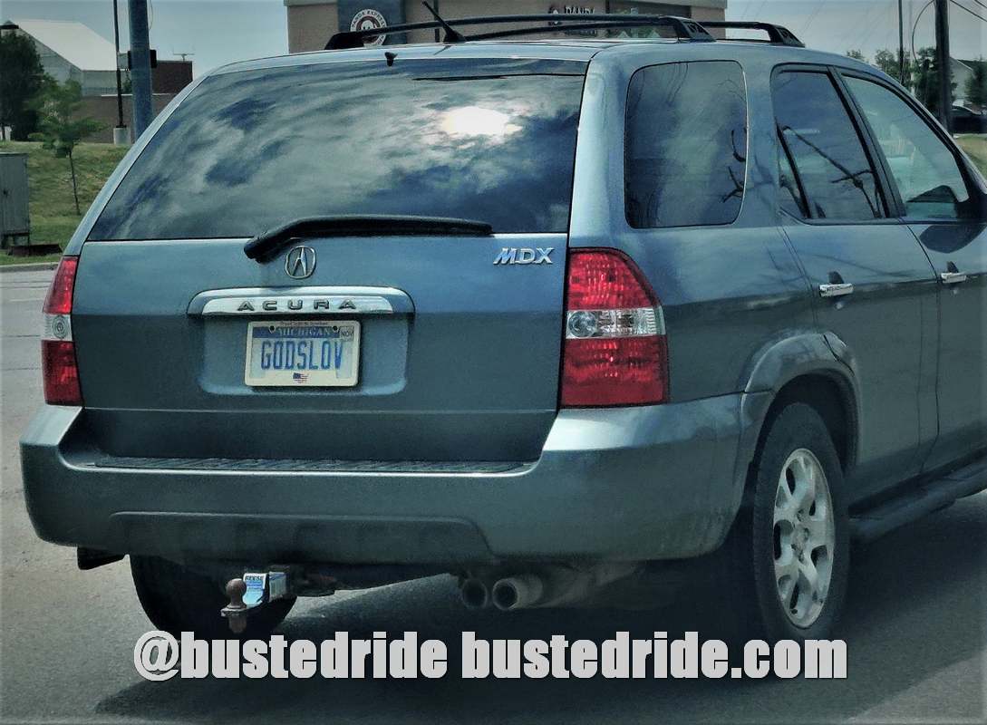 GODSLUV - Vanity License Plate by Busted Ride