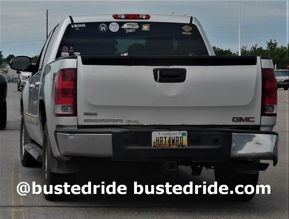 HRT4WRD - Vanity License Plate by Busted Ride