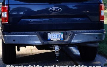 ITSBACK - Vanity License Plate by Busted Ride
