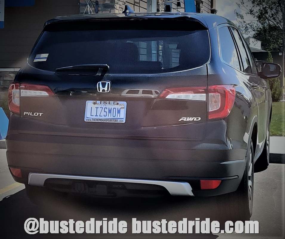 LIZSMOM - Vanity License Plate by Busted Ride