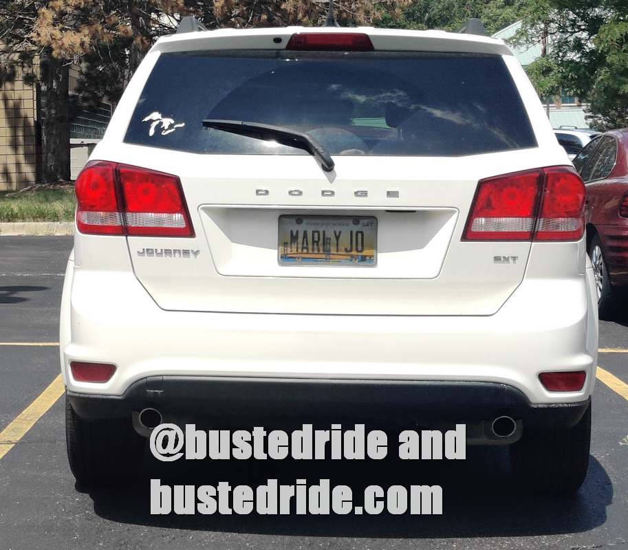 MARLYJO - Vanity License Plate by Busted Ride