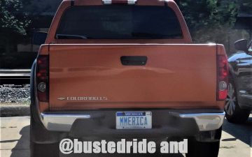 MMERICA - Vanity License Plate by Busted Ride