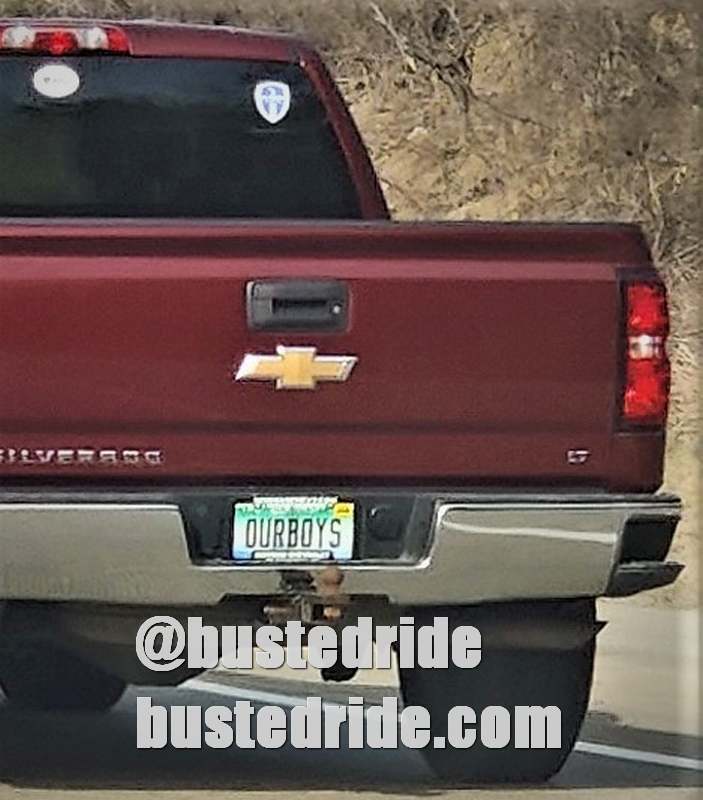 OURBOYS - Vanity License Plate by Busted Ride