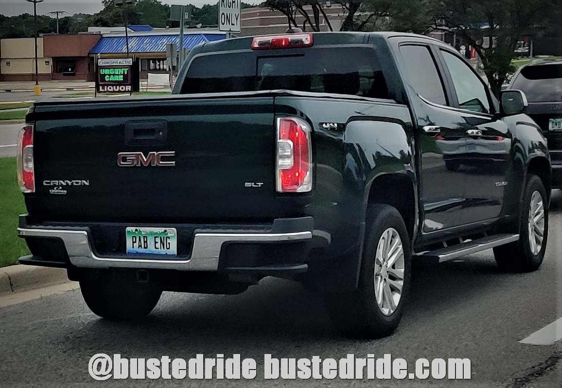 PAB ENG - Vanity License Plate by Busted Ride
