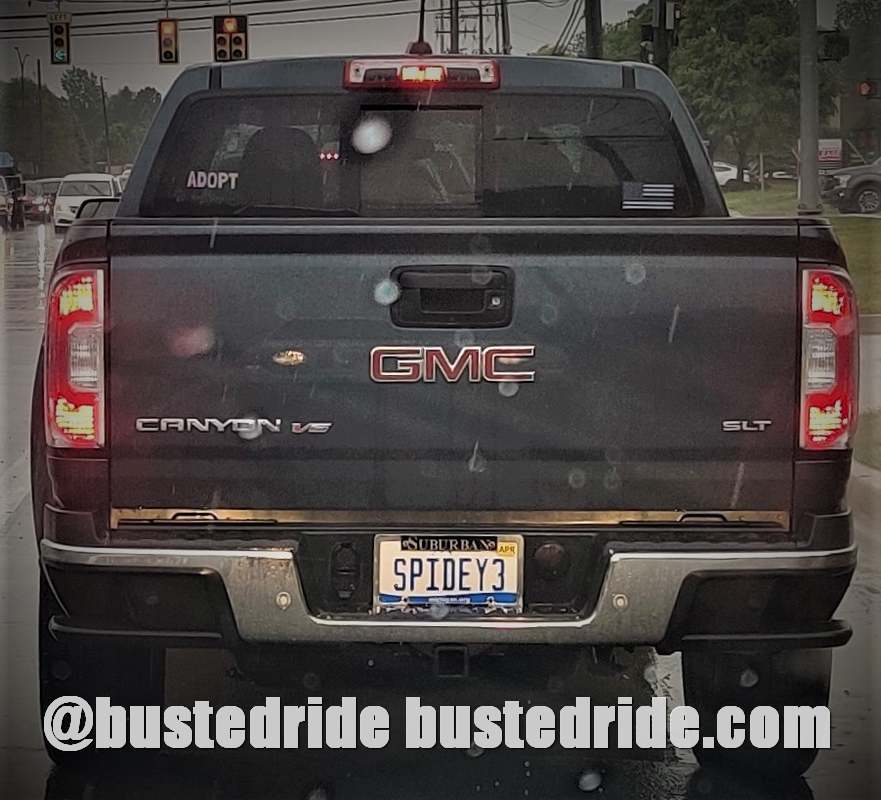 SPIDEY3 - Vanity License Plate by Busted Ride