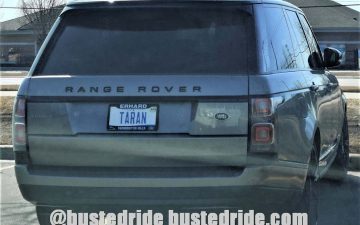 TARAN - Vanity License Plate by Busted Ride