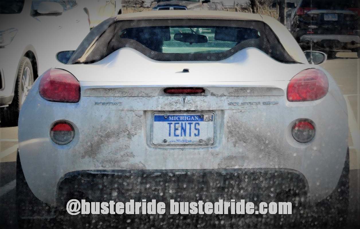 TENTS - Vanity License Plate by Busted Ride