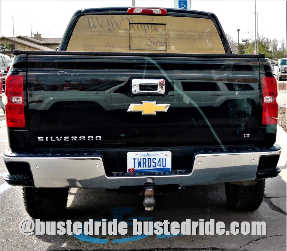 TWRDS4U - Vanity License Plate by Busted Ride