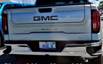 WADE B - Vanity License Plate by Busted Ride