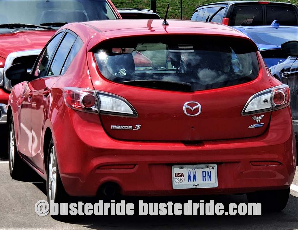 WW RN - Vanity License Plate by Busted Ride