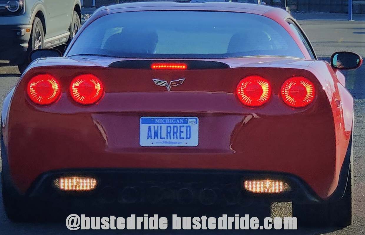 AWLRRED - Vanity License Plate by Busted Ride