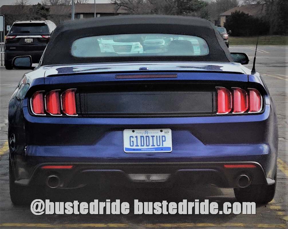 G1DDIUP - Vanity License Plate by Busted Ride