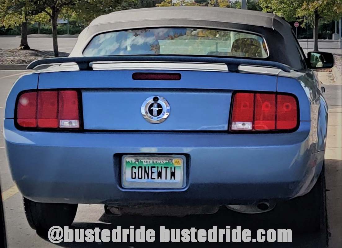 GONEWTW - Vanity License Plate by Busted Ride