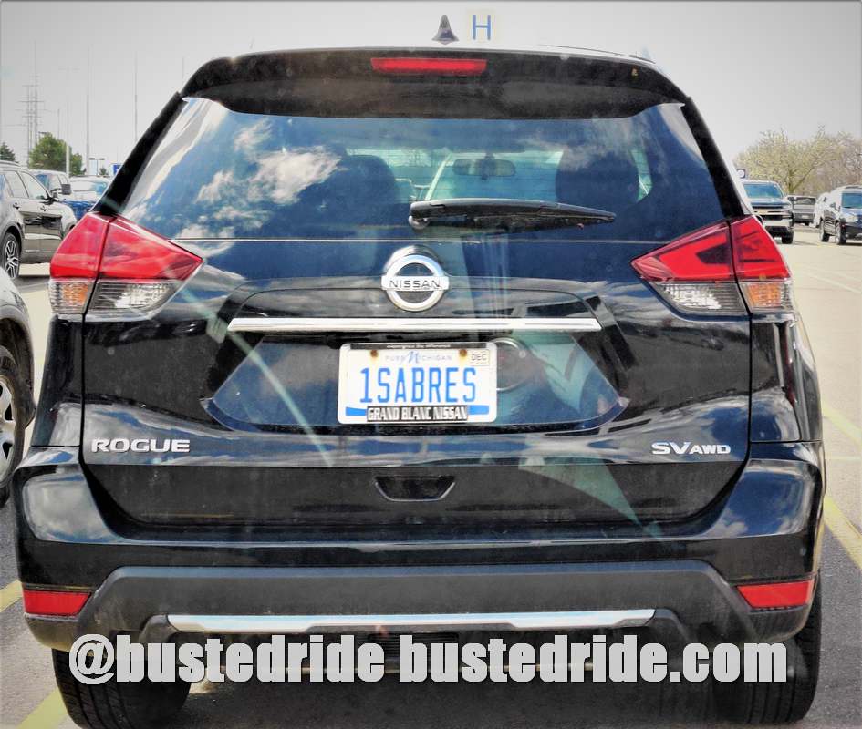 1SABRES - Vanity License Plate by Busted Ride