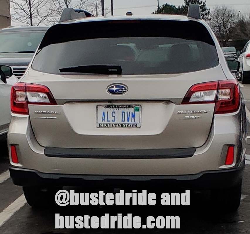 ALS DVM - Vanity License Plate by Busted Ride