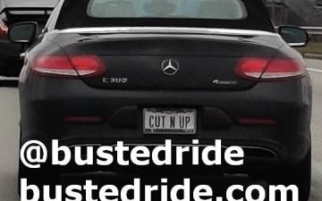 CUT N UP - Vanity License Plate by Busted Ride