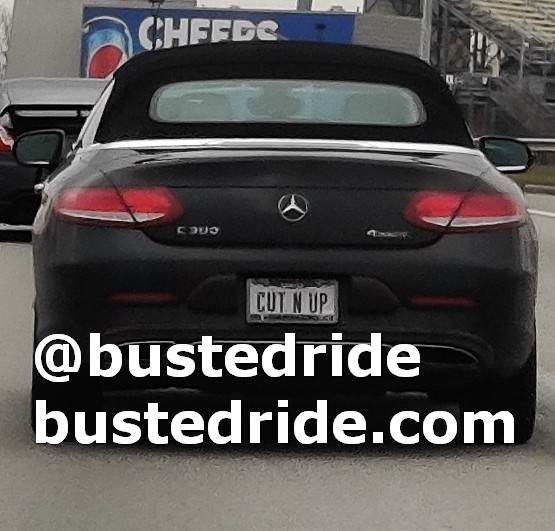 CUT N UP - Vanity License Plate by Busted Ride