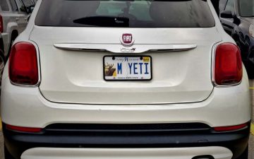 M YETI - Vanity License Plate by Busted Ride