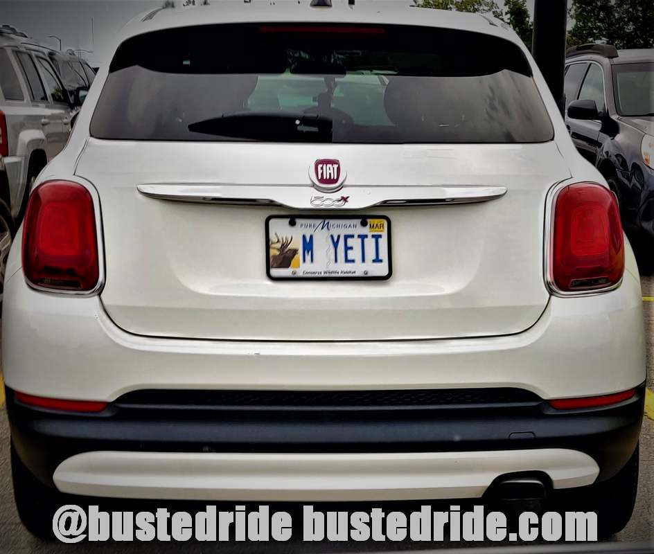 M YETI - Vanity License Plate by Busted Ride