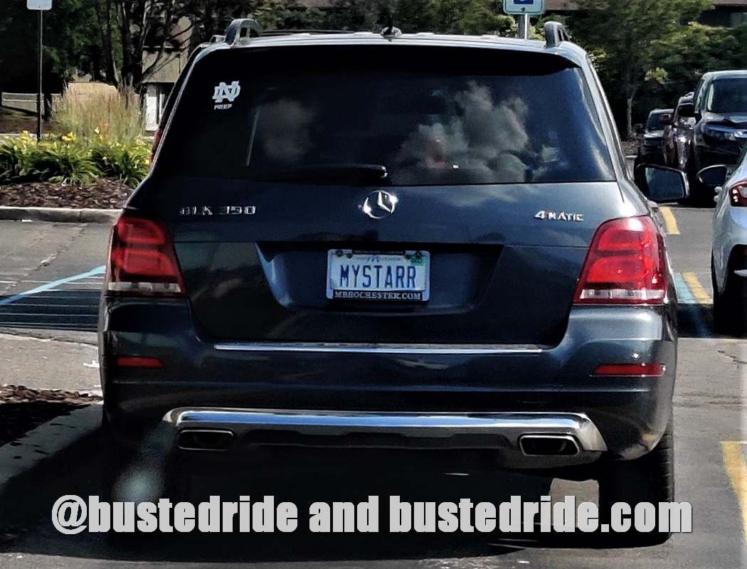 MYSTARR - Vanity License Plate by Busted Ride