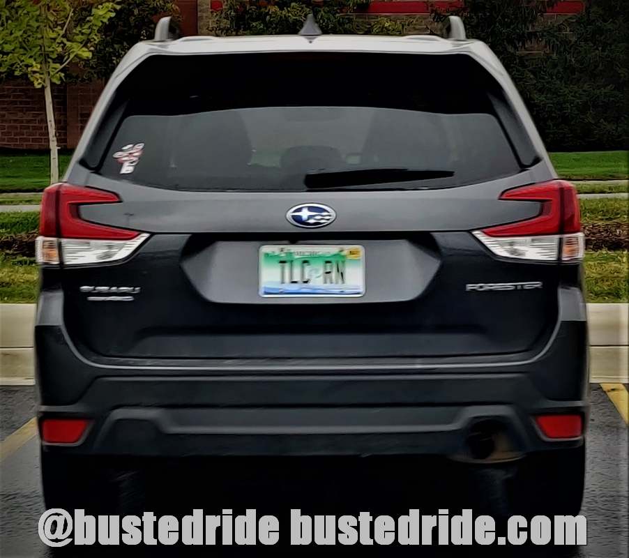 TLC RN - Vanity License Plate by Busted Ride