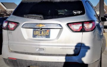 URLAUB - Vanity License Plate by Busted Ride