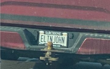 ELTNJOHN - Vanity License Plate by Busted Ride