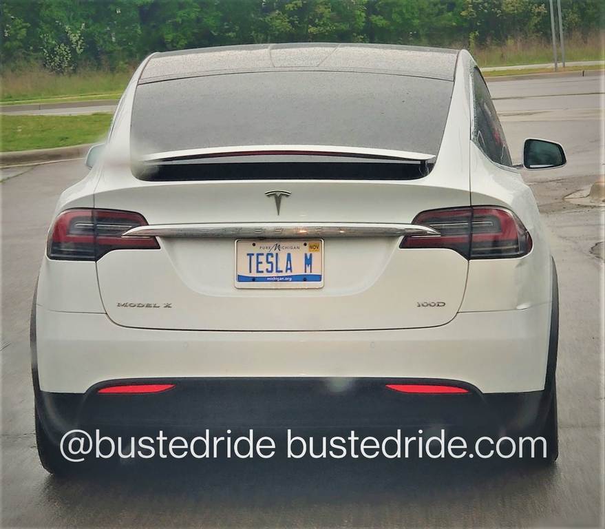 TESLA M - Vanity License Plate - Busted Ride