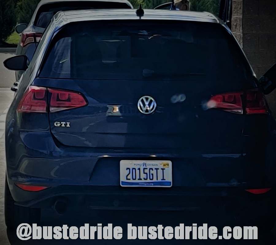 2015GTI - Vanity License Plate by Busted Ride