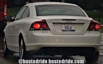BOUJE - Vanity License Plate by Busted Ride