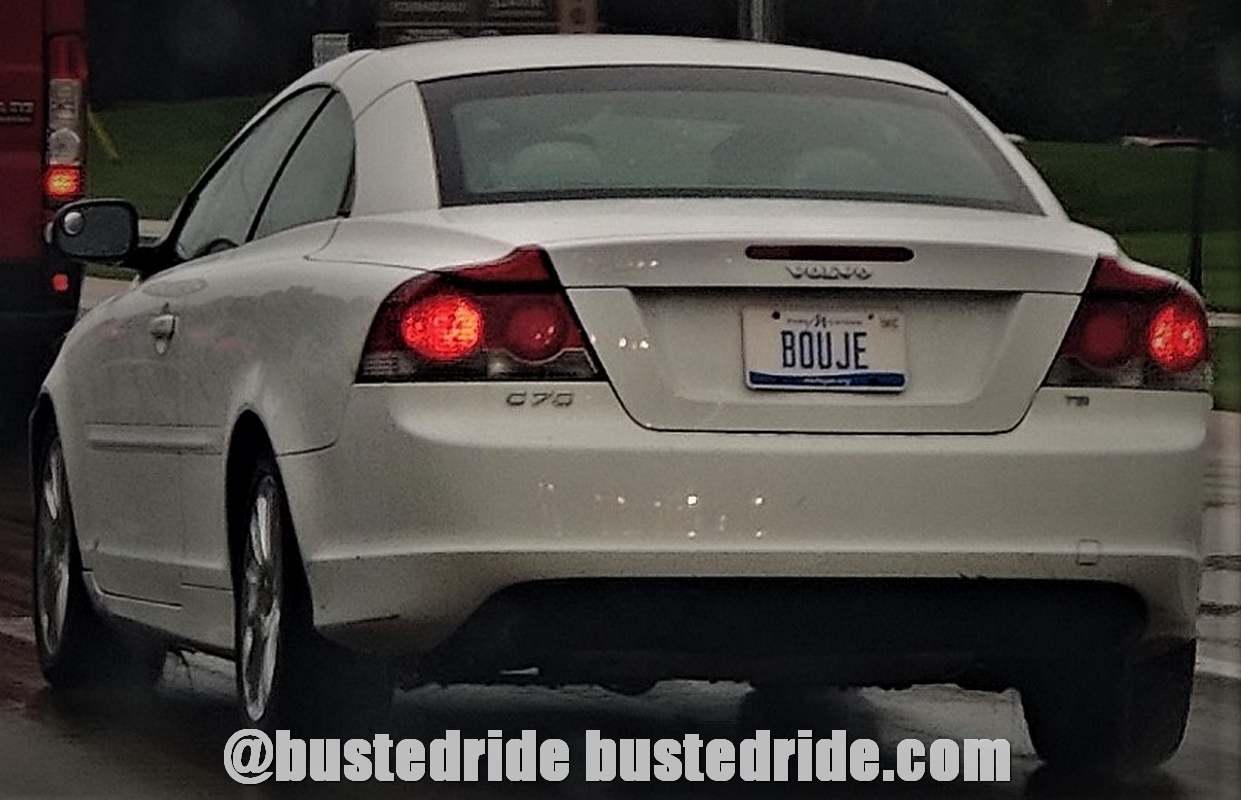 BOUJE - Vanity License Plate by Busted Ride