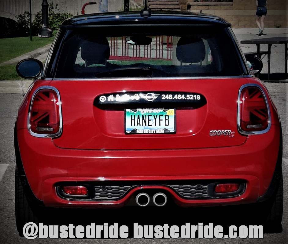 HANEYFB - Vanity License Plate by Busted Ride