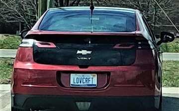 LOVCRFT - Vanity License Plate by Busted Ride