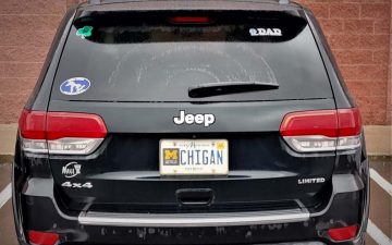 (M)CHIGAN - Vanity License Plate by Busted Ride